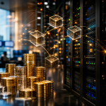Infraestrutura financeira digital conectando fundos tradicionais a ativos tokenizados em blockchain